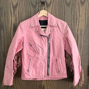 Vintage • Fringed Leather Motorcycle Jacket
